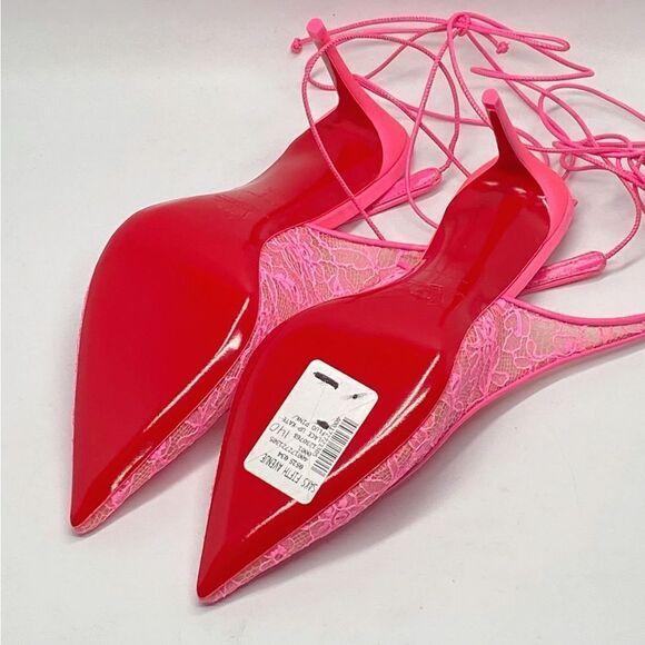 Christian Louboutin Kate 85mm Lace-Up Lace Pumps - Picture 11 of 12